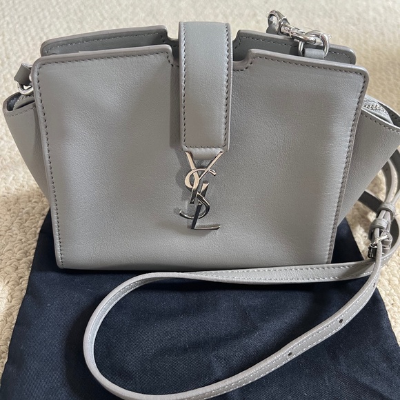 YSL Toy Cabas Grey Smooth Leather w/ silver hardware - Picture 1 of 9